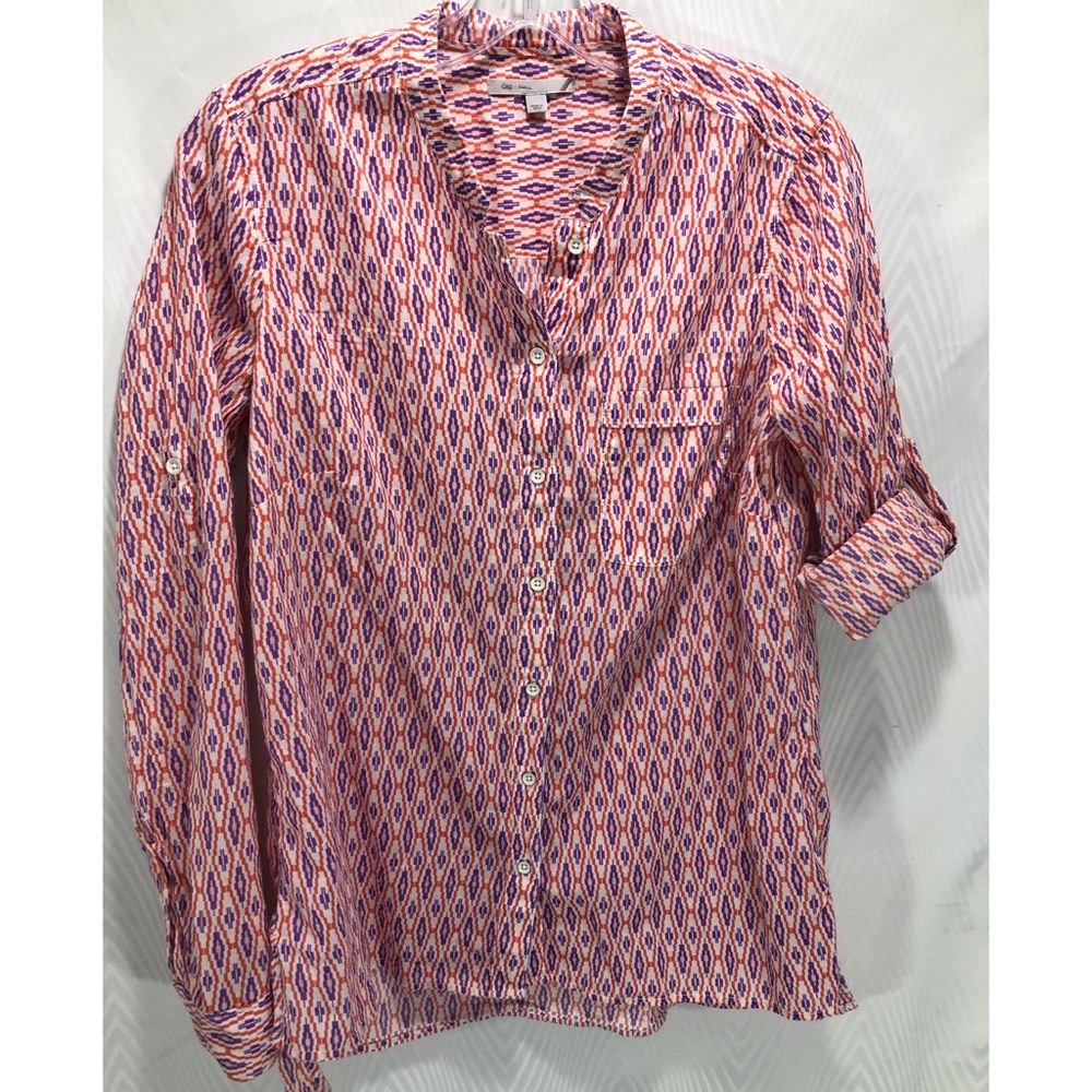 Gap Collarless Button Down.  Small.